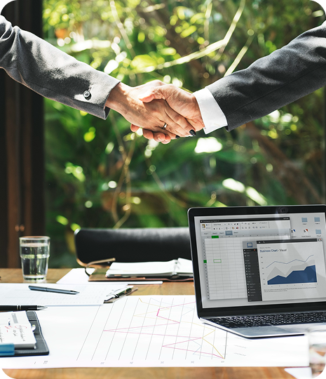 Uścisk dłoni w biznesie